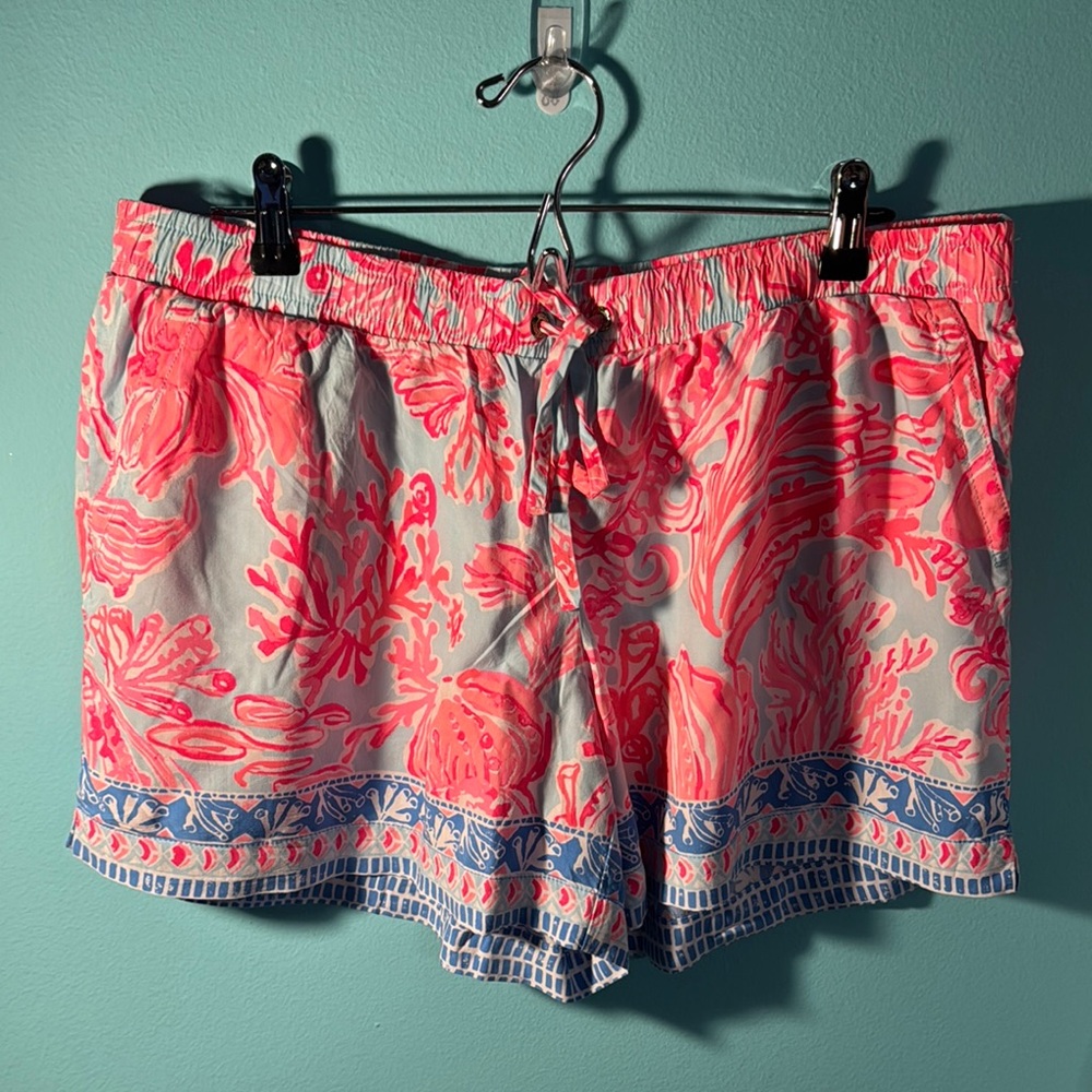 Lilly Pulitzer High Waist Pink and Blue Shorts